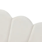 White/Pink Velvet Upholstered Full Size Daybed with Trundle, 2-Person