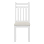 Retro Computer Desk with Chair, 4 Drawers & Shelf, 1-Person – White / Espresso