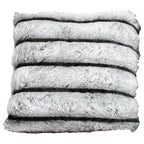Chinchilla Stripped Faux Fur Throw Pillow, 20x20 Inches - 20 x 20 Inches