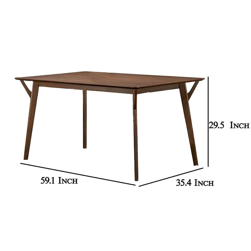 5-Piece Dining Set, Walnut Brown & Gray, Seats 4–6