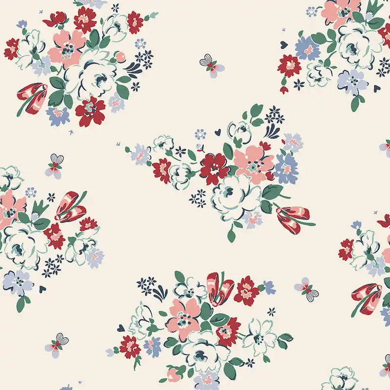 Papel pintado crema floral Clifton
