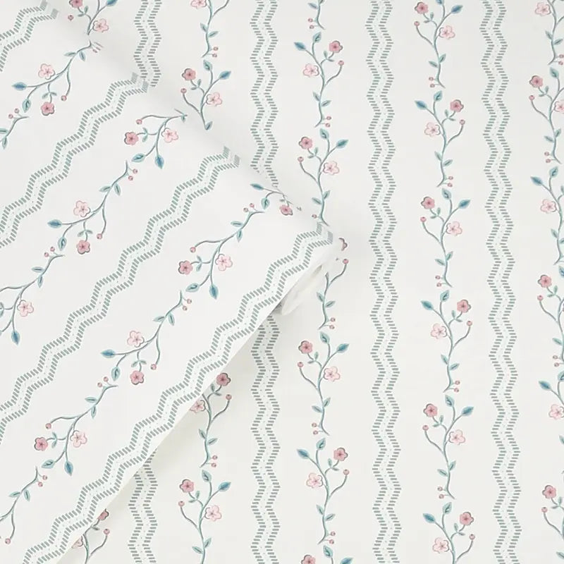 Papel pintado Blencow Stripe Azul Huevo de Pato Oscuro