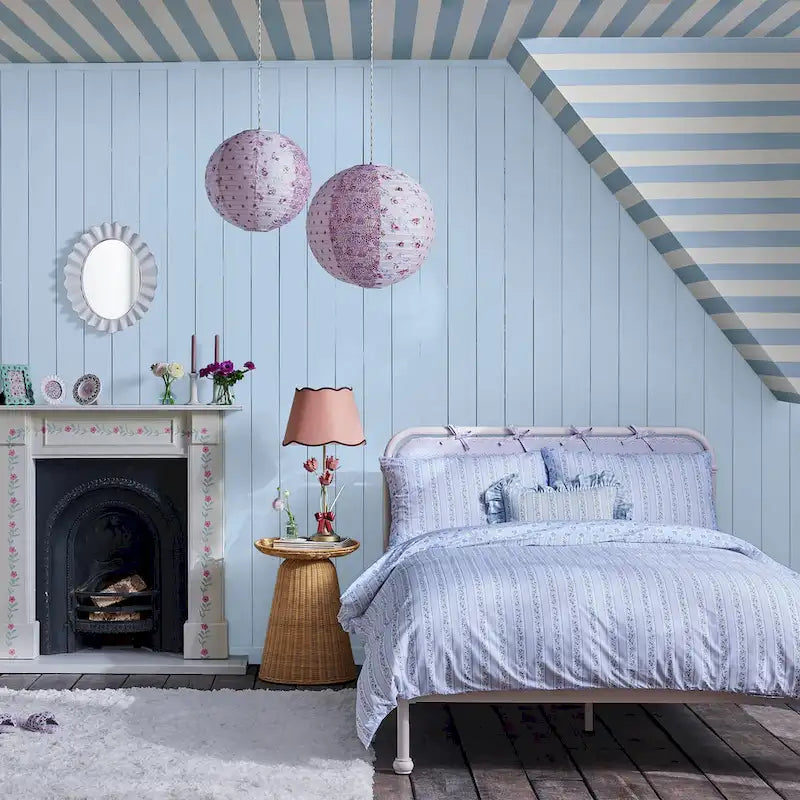 Papel pintado Canopy Stripe azul