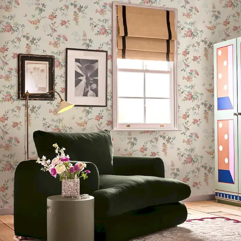 Fondo de pantalla de primavera Aves y Rosas