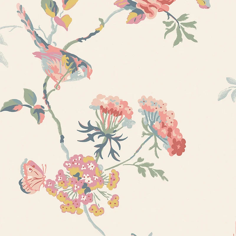 Fondo de pantalla de primavera Aves y Rosas
