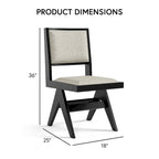Black Round Dining Table Set for 7, Pedestal Base, Fabric Upholstered Chairs