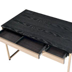 48" Computer Desk with Drawers & Charging Ports – Black / White, 1-Person