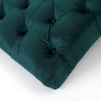 Tufted Velvet Chaise Lounge, Single Seat, Dark Brown Legs
