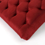 Tufted Velvet Chaise Lounge, Single Seat, Dark Brown Legs