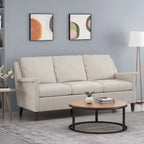 3-Seat Sofa, Beige / Espresso / Light Blush, Modern Style, Seats 3