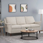 3-Seat Sofa, Beige / Espresso / Light Blush, Modern Style, Seats 3