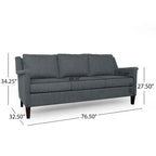 3-Seat Sofa, Beige / Espresso / Light Blush, Modern Style, Seats 3