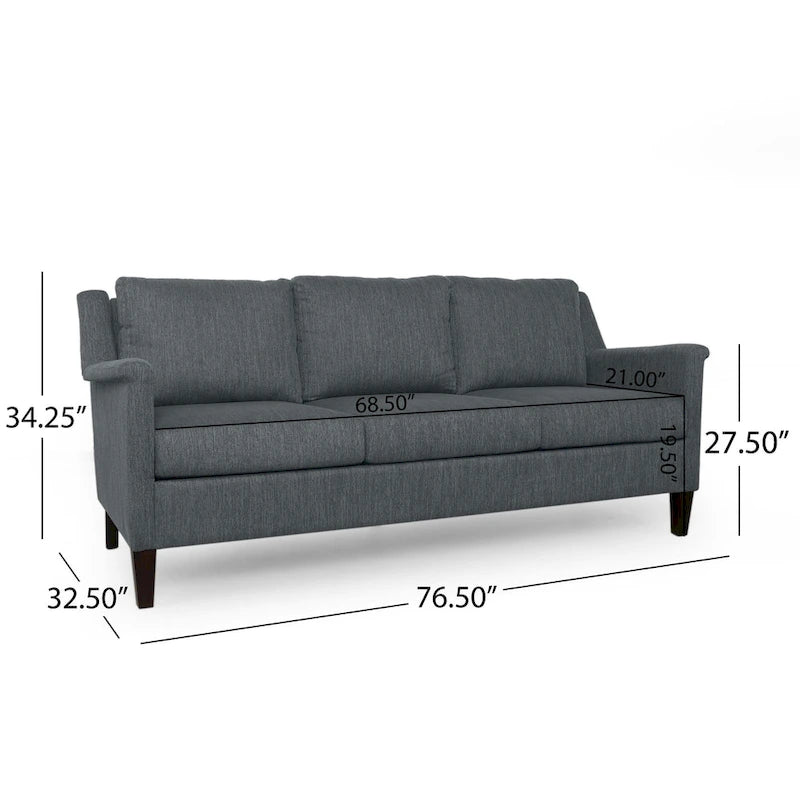 3-Seat Sofa, Beige / Espresso / Light Blush, Modern Style, Seats 3