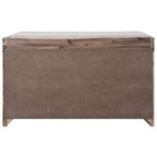 Storage Bench with Cushion, 2 Drawers & Basket – Espresso / Oak / White / Blue, 1-Seater