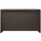Storage Bench with Cushion, 2 Drawers & Basket – Espresso / Oak / White / Blue, 1-Seater