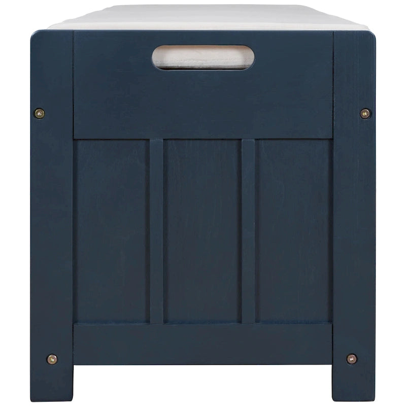 Rustic Storage Bench with Shutter Doors, 2-Seat