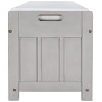 Rustic Storage Bench with Shutter Doors, 2-Seat