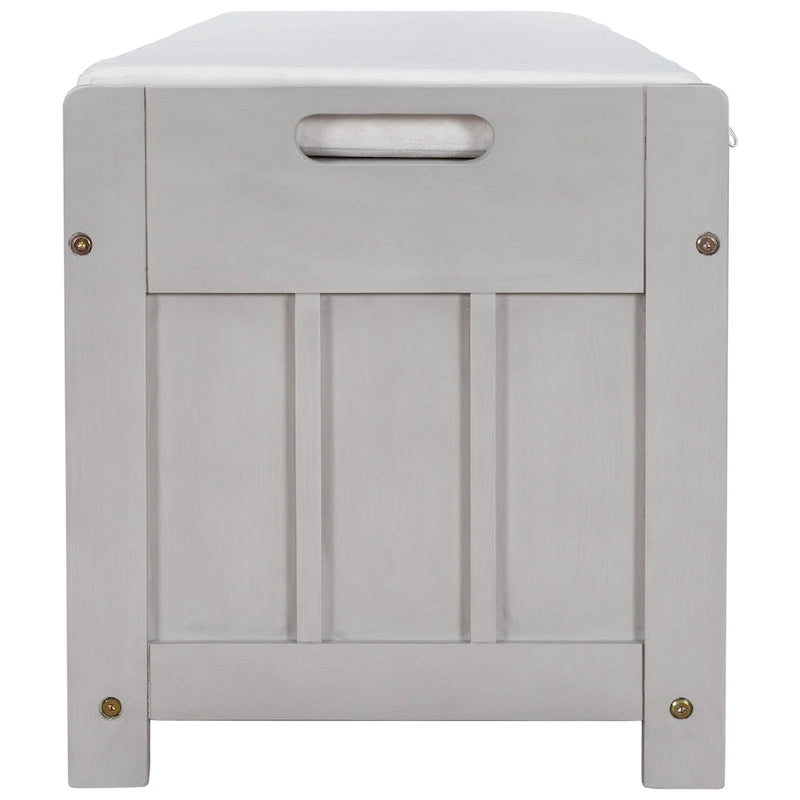Rustic Storage Bench with Shutter Doors, 2-Seat