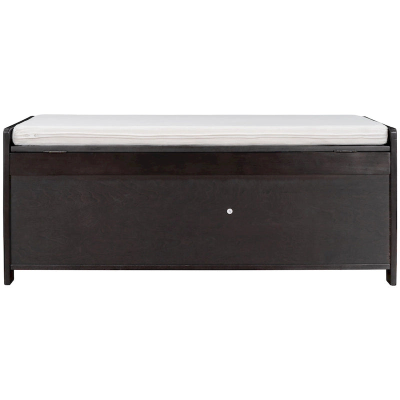 Rustic Storage Bench with Shutter Doors, 2-Seat