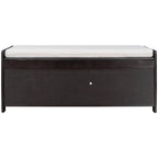 Rustic Storage Bench with Shutter Doors, 2-Seat