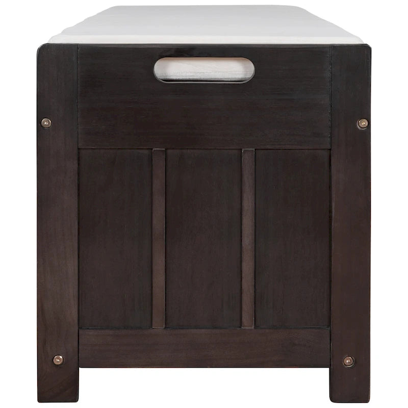 Rustic Storage Bench with Shutter Doors, 2-Seat