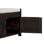 Rustic Storage Bench with Shutter Doors, 2-Seat