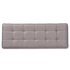 Grey / Dark Brown / Tan Mid-Century Dining Bench, 2-Seat