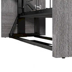 Queen Murphy Bed with Side Shelves, White & Walnut Grey / Bark Gray & Graphite, Sleeps 2