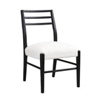 Light Ash Ladder-Back Upholstered Dining Chair, Set of 2