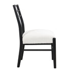 Light Ash Ladder-Back Upholstered Dining Chair, Set of 2
