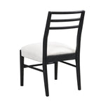 Light Ash Ladder-Back Upholstered Dining Chair, Set of 2