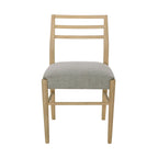 Light Ash Ladder-Back Upholstered Dining Chair, Set of 2