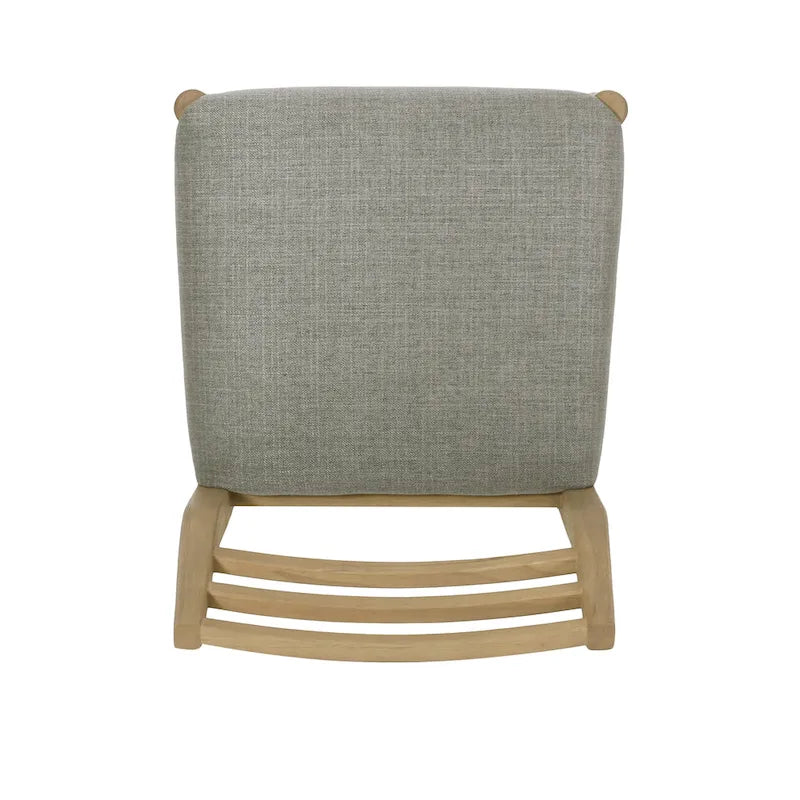 Light Ash Ladder-Back Upholstered Dining Chair, Set of 2