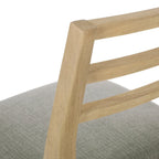 Light Ash Ladder-Back Upholstered Dining Chair, Set of 2