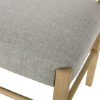 Light Ash Ladder-Back Upholstered Dining Chair, Set of 2