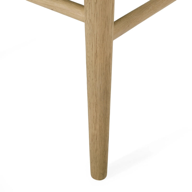 Light Ash Ladder-Back Upholstered Dining Chair, Set of 2