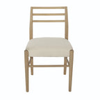 Light Ash Ladder-Back Upholstered Dining Chair, Set of 2