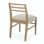 Light Ash Ladder-Back Upholstered Dining Chair, Set of 2