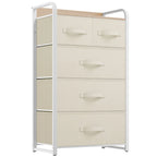 Light Grey / Dark Grey / Cream / Black 5-Drawer Fabric Storage Chest, 1-Person