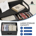 Light Grey / Dark Grey / Cream / Black 5-Drawer Fabric Storage Chest, 1-Person