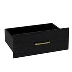 9-Drawer Dresser, Black / White, Gold Handles, Single