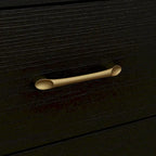 9-Drawer Dresser, Black / White, Gold Handles, Single