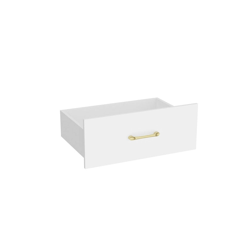 9-Drawer Dresser, Black / White, Gold Handles, Single