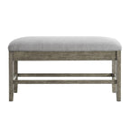 Driftwood Storage Counter Bench, Ash Grey, 1-Seat
