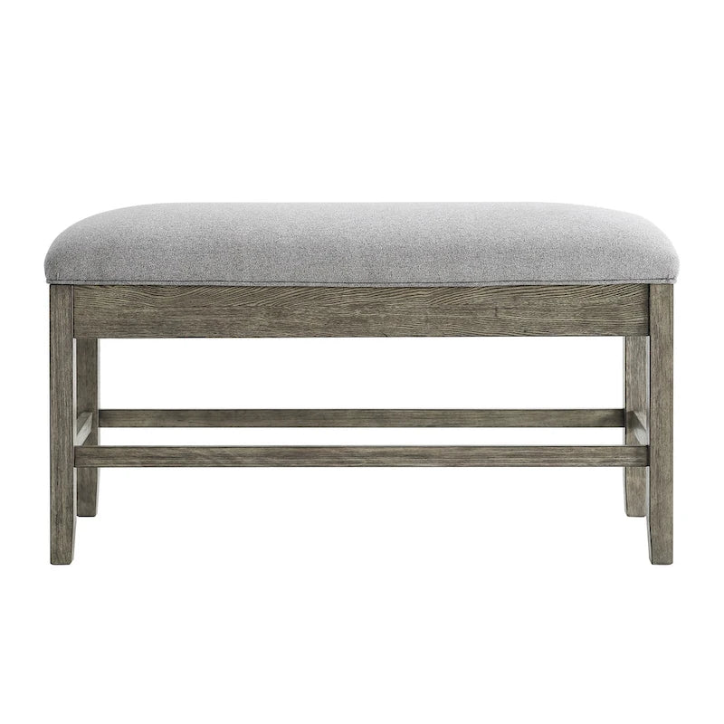 Driftwood Storage Counter Bench, Ash Grey, 1-Seat
