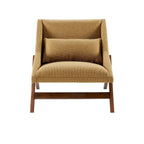 Mustard Yellow / Pecan Lounge Chair – 1 Seat