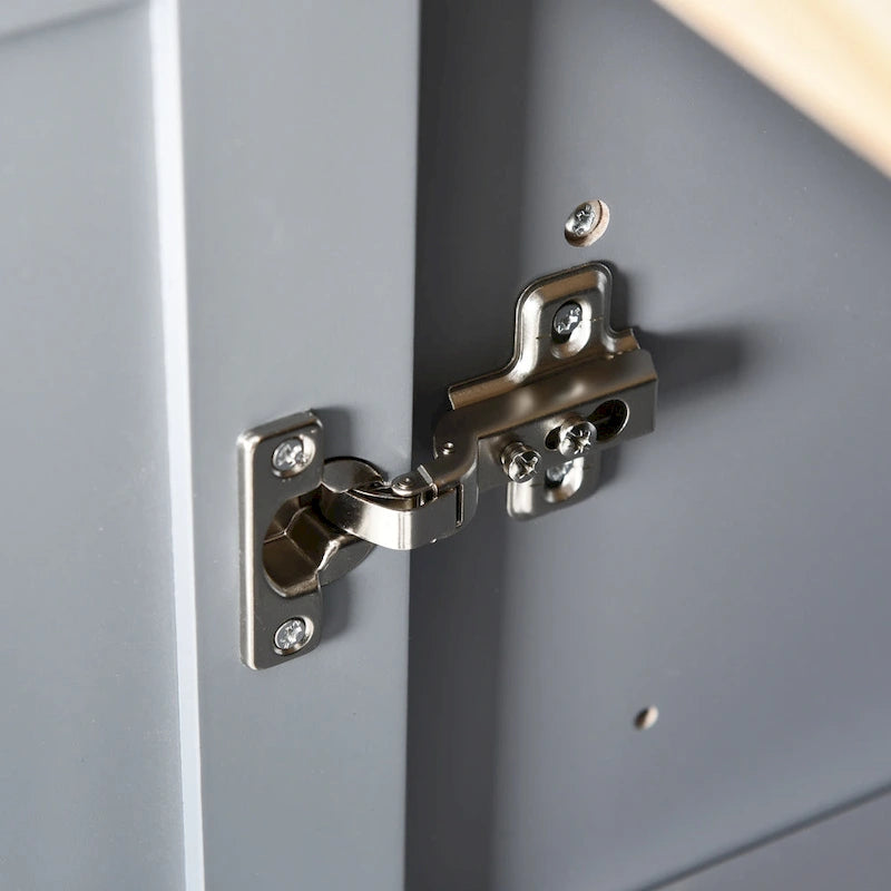 Rolling Kitchen Island with Drop-Leaf & Locking Wheels – Blue / White / Black / Grey, 2-Person Assembly