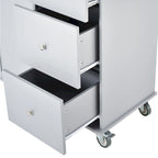 Rolling Kitchen Island with Drop-Leaf & Locking Wheels – Blue / White / Black / Grey, 2-Person Assembly
