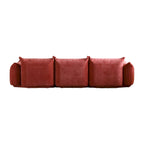 Black / Beige / Green / Orange L-Shape Modular Sectional Sofa with Ottoman, Semi-Firm, 2–3 Seater