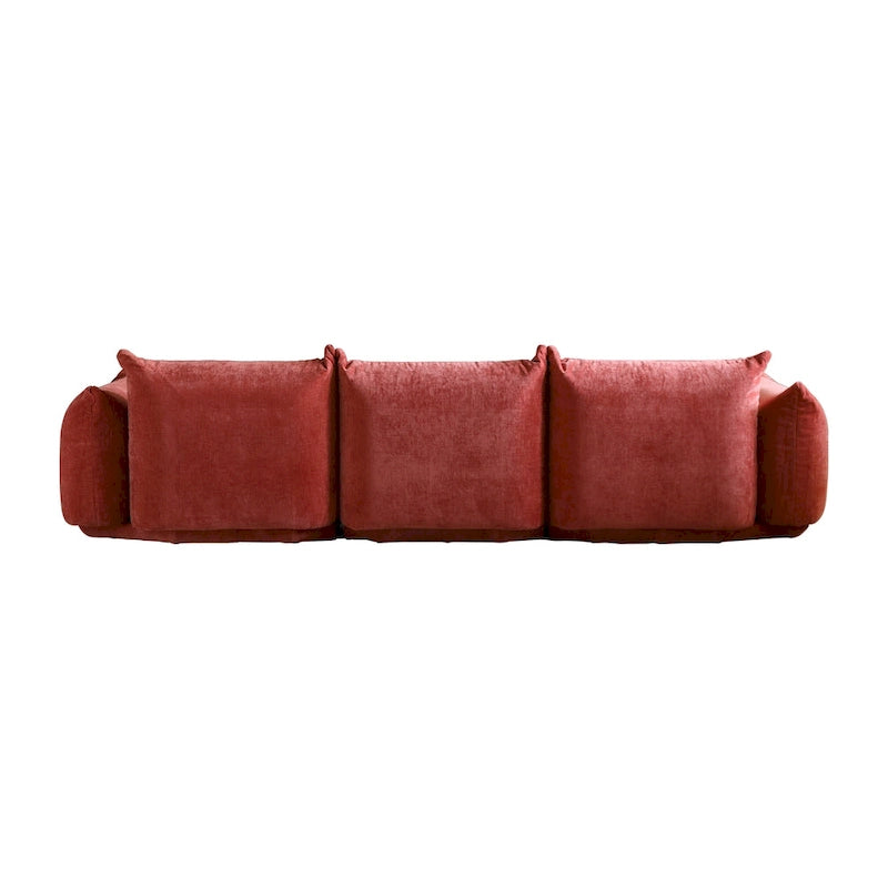 Black / Beige / Green / Orange L-Shape Modular Sectional Sofa with Ottoman, Semi-Firm, 2–3 Seater